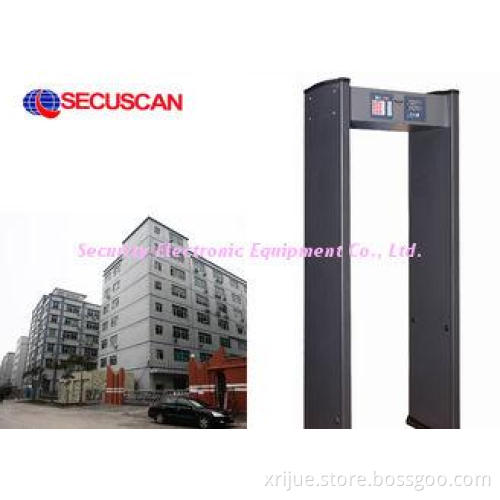 Security door & walkthrough metal detector gate with 6 ZONE